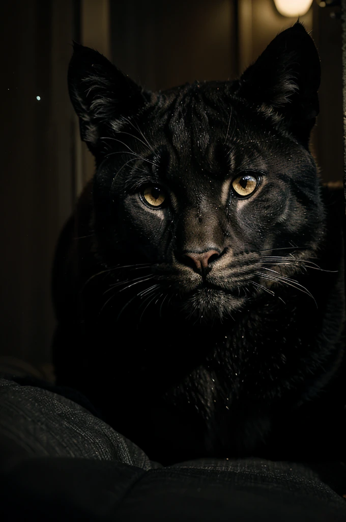 people with panthers in the dark of night
