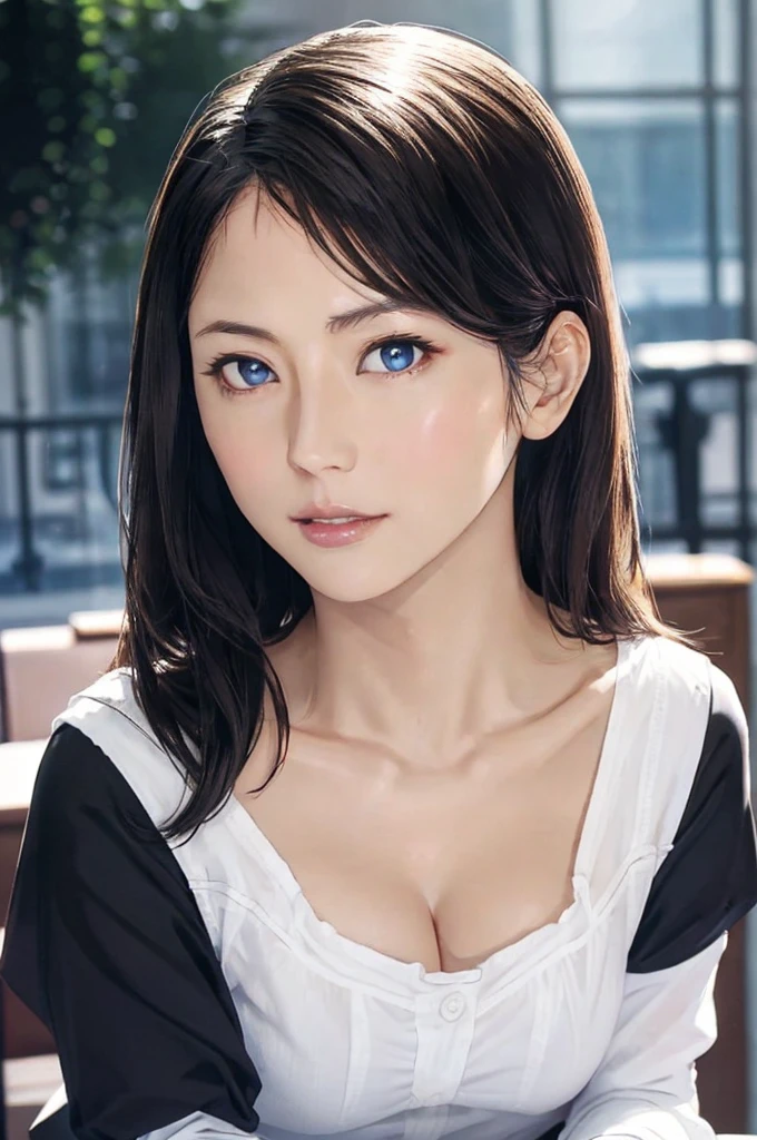 masterpiece, 最high quality, high quality, High resolution, high quality texture, high quality shadows, High resolution, Beautiful details, Detailed CG, Detailed Texture, Realistic representation of face, Realistic, colorful, delicate, Cinematic Light, Side light, Lens flare, Ray Tracing, sharp concentrated, (1 Girl,concentrated:1.3), ( Intricate details, compensate, PureErosFaceV1:0.5), (細部まで美しいdelicateな顔, 緻密で美しいdelicateな瞳, Perfect Facial Proportions, Dense skin, Optimal ratio of four fingers to one thumb, Arms under chest, From below,medium breasts, Wide Hips, Smooth upper abdomen, Tilt,middle hair ,wavy hair , withe blush , tight fitting black skirt ,30 years old,Blue Eyes,Study,Glasses, white blouse ,Tight Skirt,black stockings, garter belt,high heels,desk, sit cross-legged ,secretary ,adultery,house wife, seductive gaze
