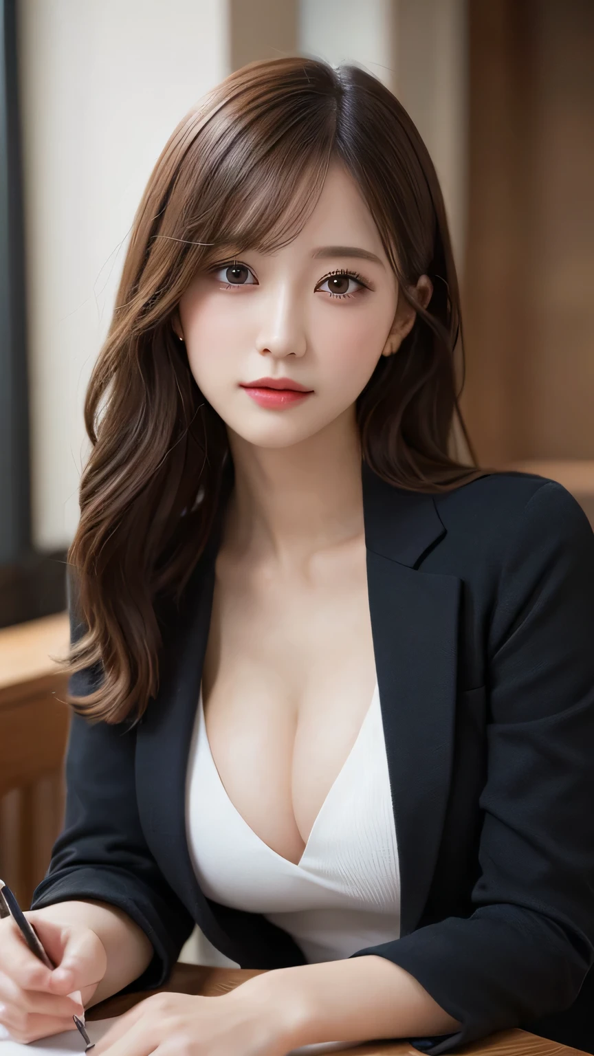 Tabletop, Highest quality, figure, Super detailed, In detail, High resolution, 8k wallpaper, Perfect dynamic composition, Beautiful attention to detail, Natural Lip,blazer ,, , whole body