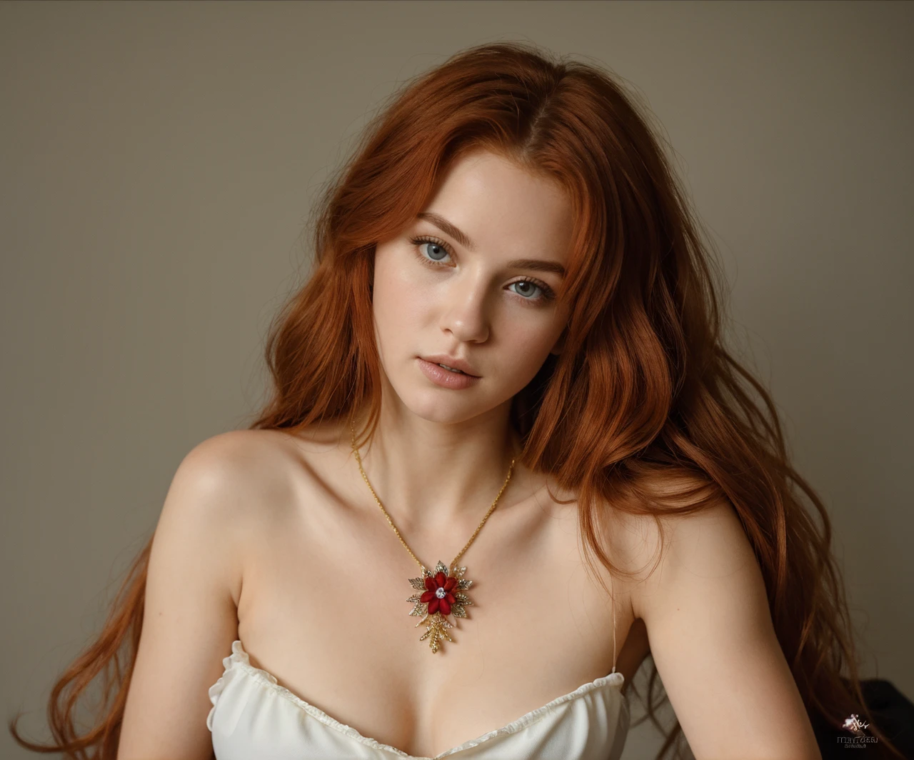 (((Masterpiece))), 25-year-old Caucasian French girl with shoulder-length messy red hair, adorned with , blooming hair akin to a royal . Captured in the best quality, this illustration serves as a 4K wallpaper, black top, black leggings, 