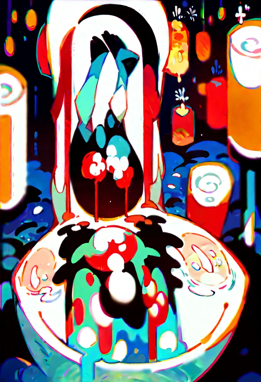 ((Best quality)), girl lying in the bath giving fireworks, hyperrealist, 16:9