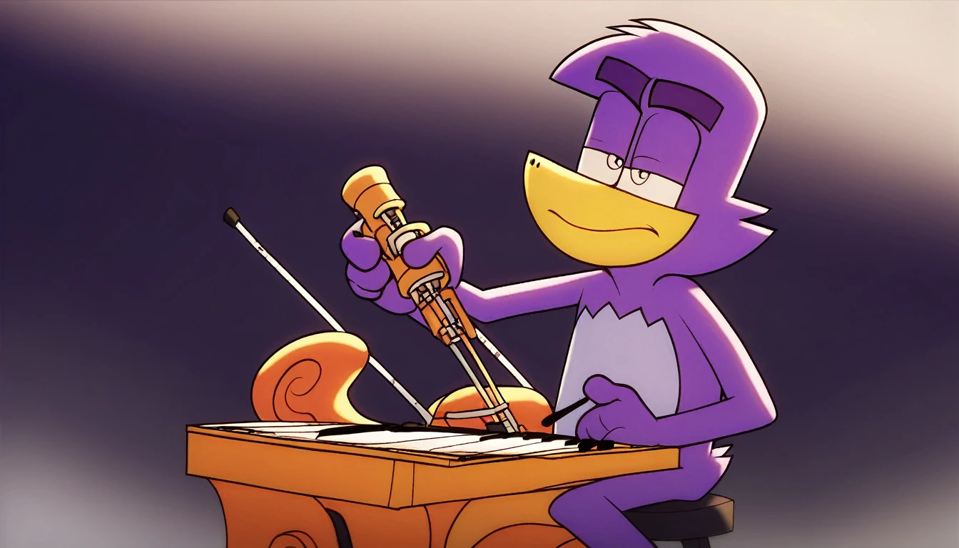 badmascot, solo, 1boy, playing on saxophone, pokemon (creature), saxophone, mascot, full-size, dark background score_9, score_8_up, score_7_up, score_6_up, score_5_up, score_4_up
