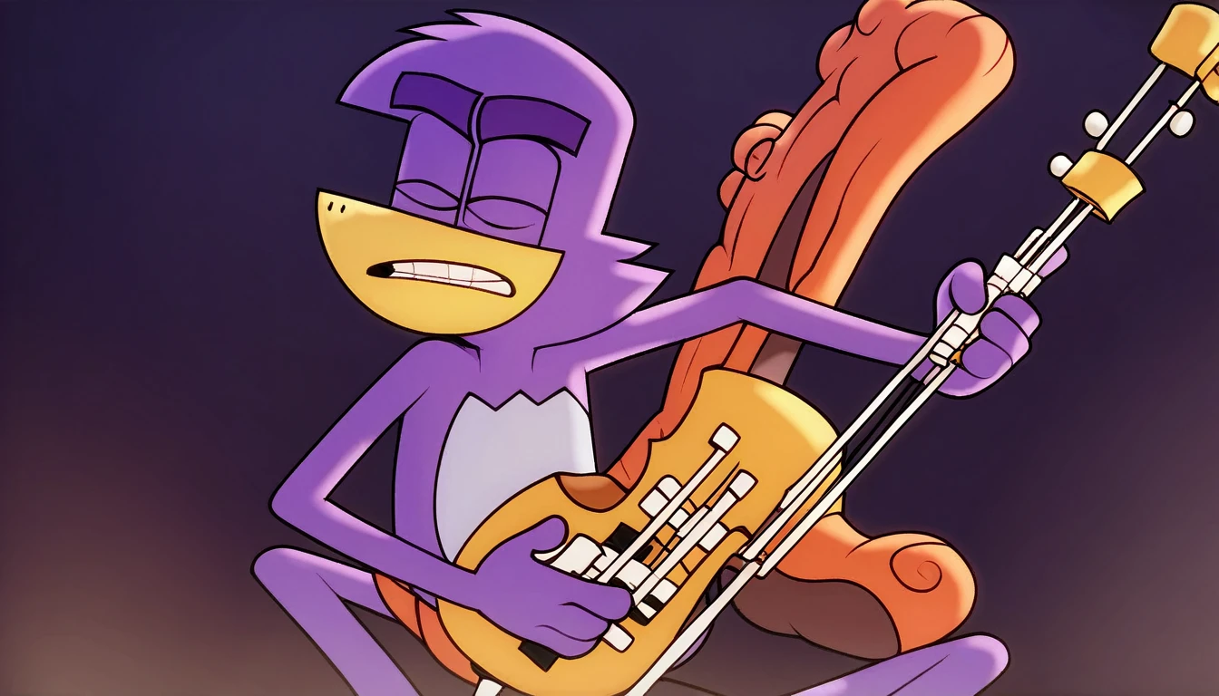 badmascot, solo, 1boy, playing on saxophone, pokemon (creature), saxophone, mascot, full-size, dark background score_9, score_8_up, score_7_up, score_6_up, score_5_up, score_4_up
