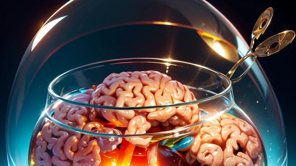 human brain stored in a glass jar, 