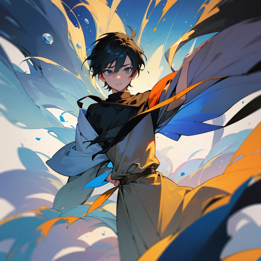 A boy talking to a spirit 