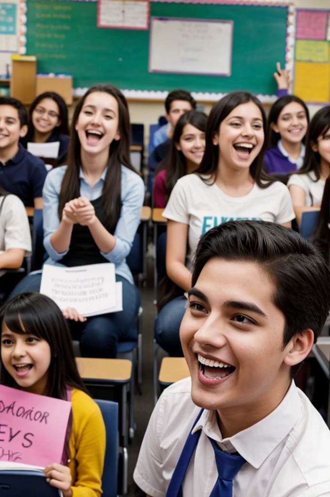 students laugh at a extremely queer feminist, progressive leftist non-binary teacher in the classroom.