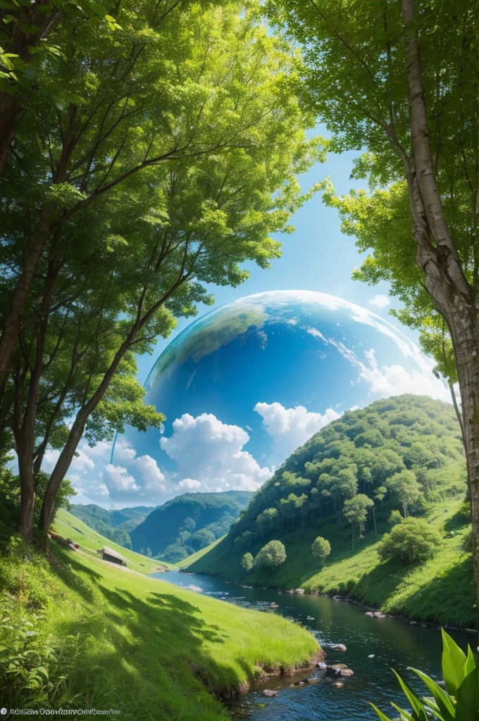 Make a picture showing Physics and Biology helping to preserve the environment 