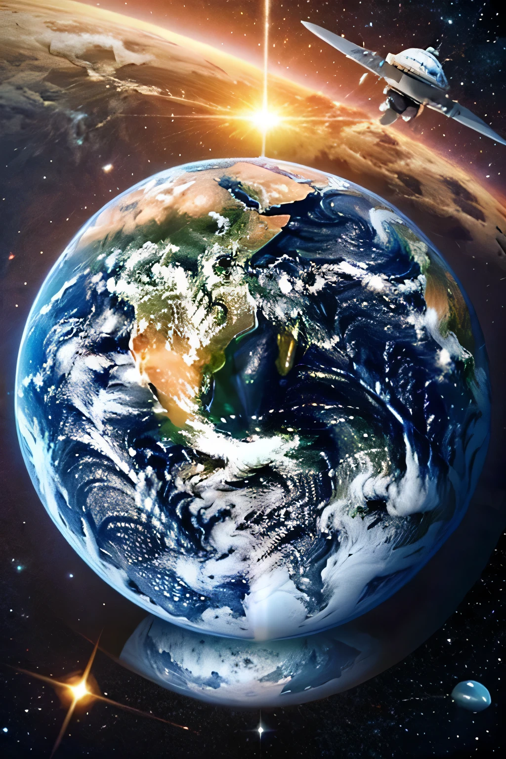 planeta terra realista centralizado