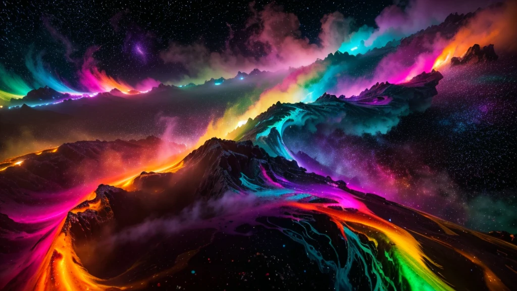 vizalise multicolored liquid smoke floating around in the multicolored stunning nebula mist galactical environment,vivid colors, warm color tones,sharp focus, depth of field, intricate details, lifelike textures,psychedelic, photorealistic,cinematic, realistic, uhd, hdr, 8k, 35mm film