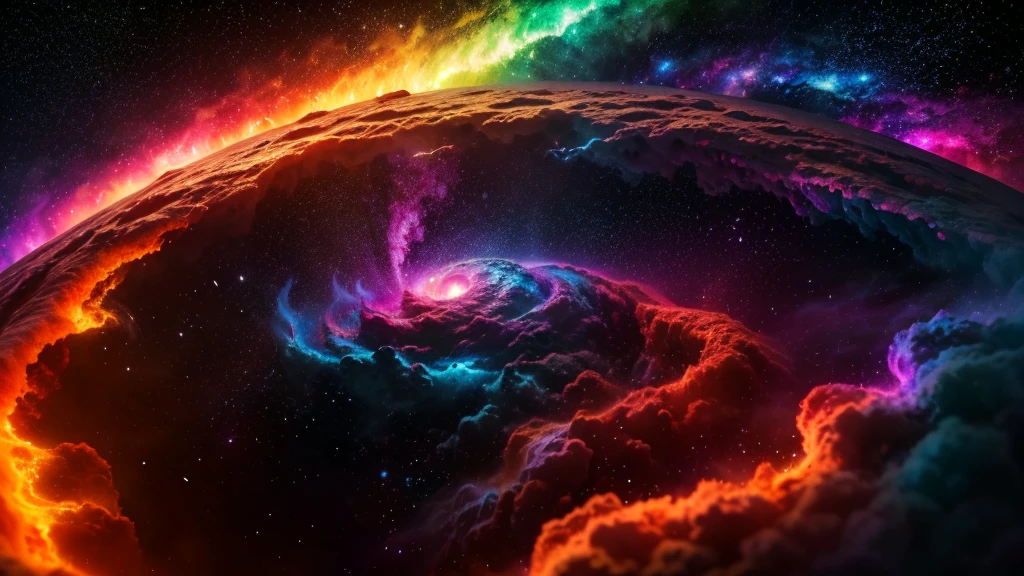 vizalise multicolored liquid smoke floating around in the multicolored stunning nebula mist galactical environment,vivid colors, warm color tones,sharp focus, depth of field, intricate details, lifelike textures,psychedelic, photorealistic,cinematic, realistic, uhd, hdr, 8k, 35mm film