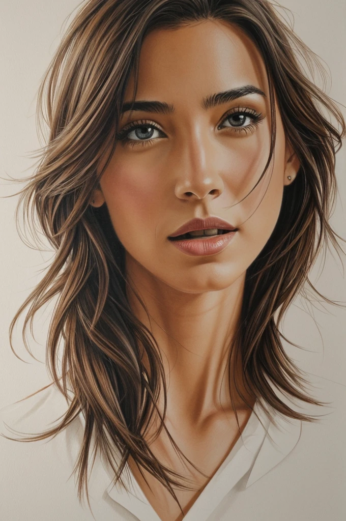 dibujo, sobre lo que has reflexionado respecto a los sentidos, lenguaje corporal y emociones "in an artistic representation"