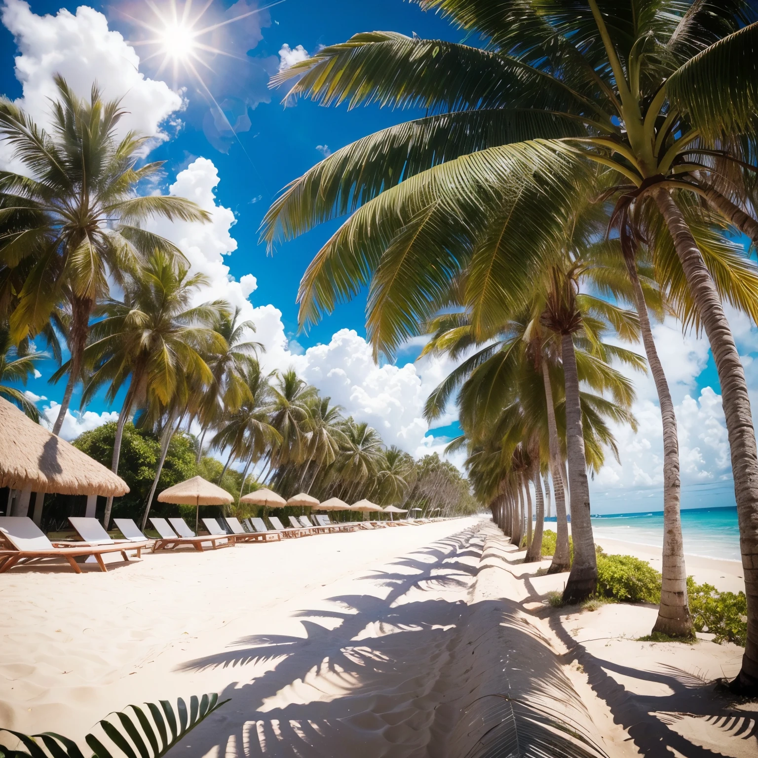 ((melhor qualidade)), ((linear)), (detalhado), coconut tree, beach, camera, hotel, sun