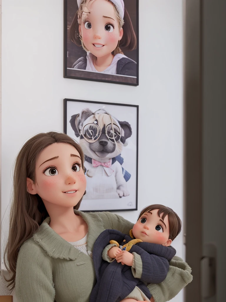Girl with baby