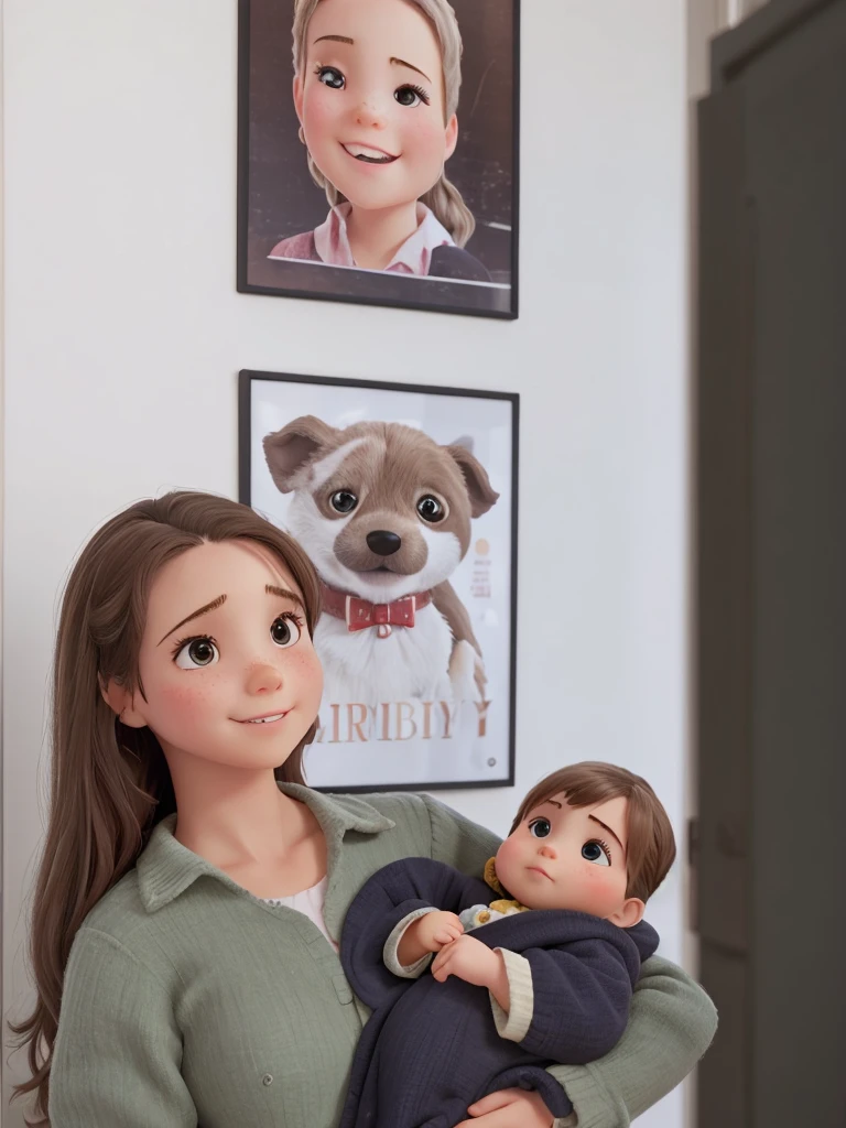 Girl with baby