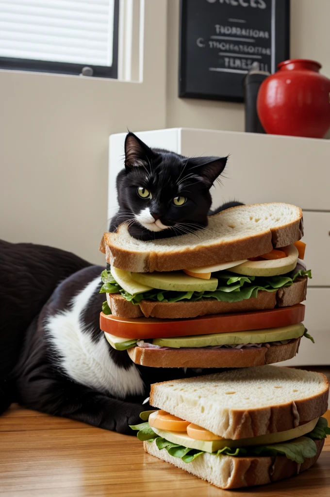 Cat in sandwich