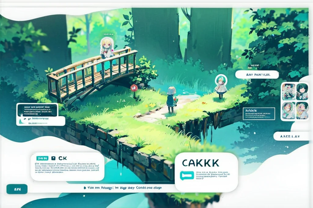 (8k analog photo,magical landscape:1.2), stone bridge over creek,lush greenery,pastel colors,studio ghibli style,alone bridge,small bridge,