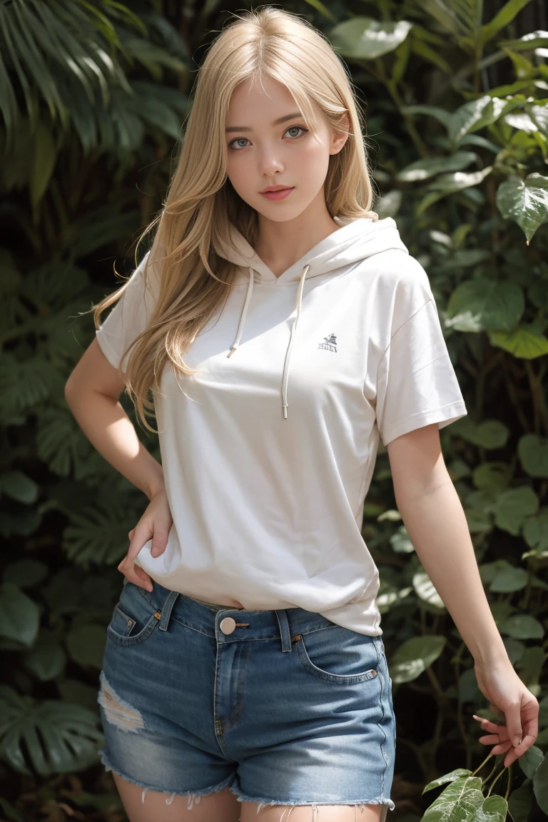 masterpiece, best quality, high quality, High definition, High quality texture, High quality shadow, high detail, beautiful detailed, finely detailed, extremely detailed cg, detailed texture, a realistic representation of the face, realistic, colorful, delicate, sharp focus, (intricate details, makeup, PureErosFace_V1:0.5), (detailed beautiful delicate face, detailed beautiful delicate eyes, a face of perfect proportion, high detailed skin, detailed skin, best ratio four finger and one thumb, skiny and thin:1.3), 1girl, , tall, (smooth_abs:1.55), (abs:0.5), pretty, masterpiece, highres, (long_skinny_legs), (straight_legs), (skinny_waist), (((fair skin))), white skin, (((pale skin))), pink sports Bandeau, (school_uniform:swim_suits:0.5), white shorts, standing legs apart, looking at viewer, pink sports shoes, glasses, (Emma_watson), big_breast, (((Caucasian))), Light blonde hair, pink and white, sakura leaves