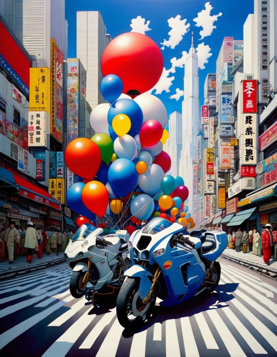 (inspired by art by Katsuhiro Otomo). oil painting)