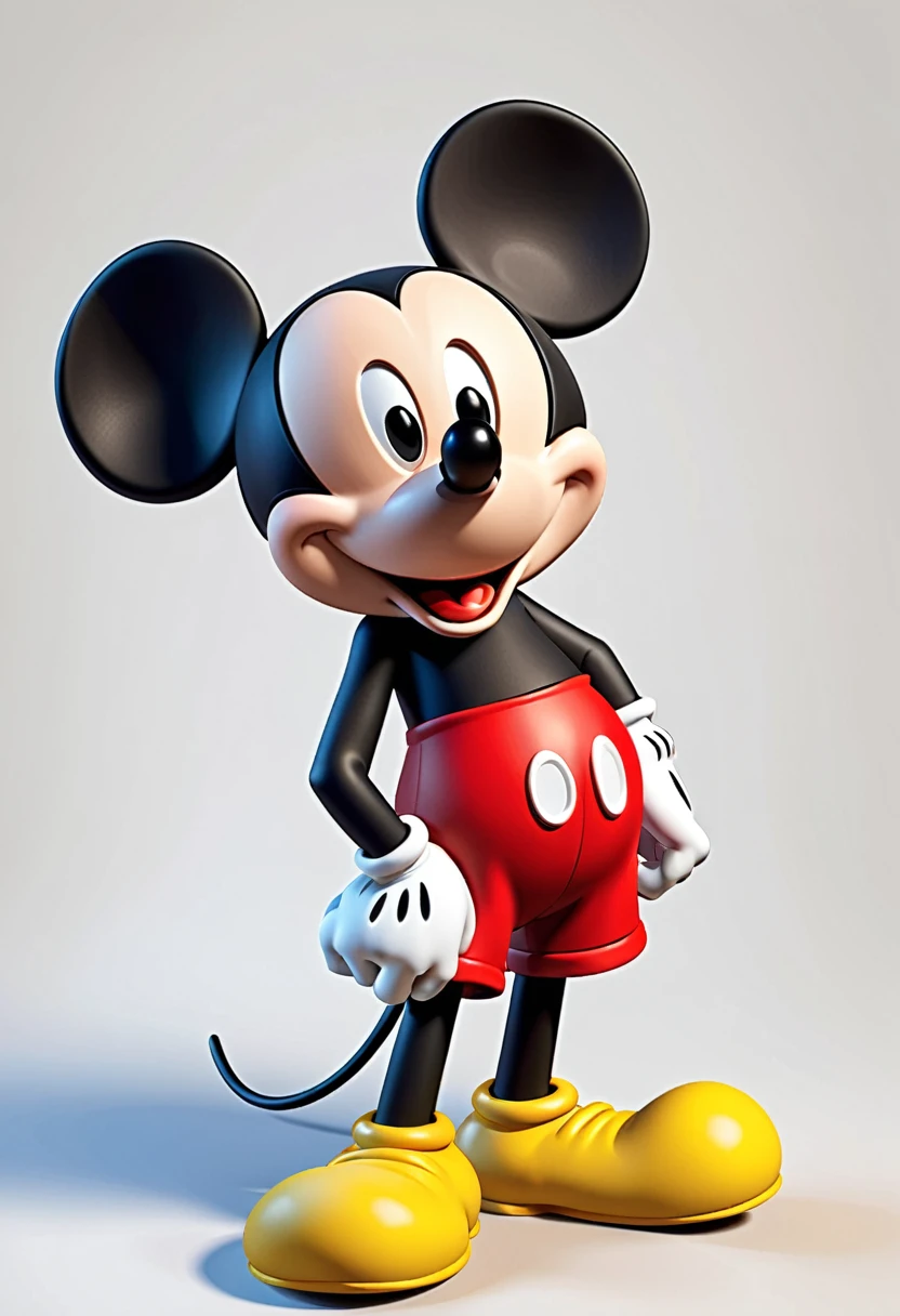 um Mickey Mouse em estilo 3D