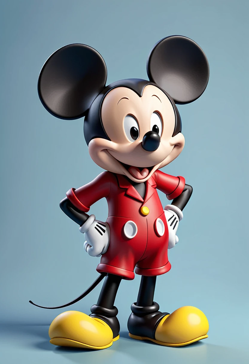um Mickey Mouse em estilo 3D