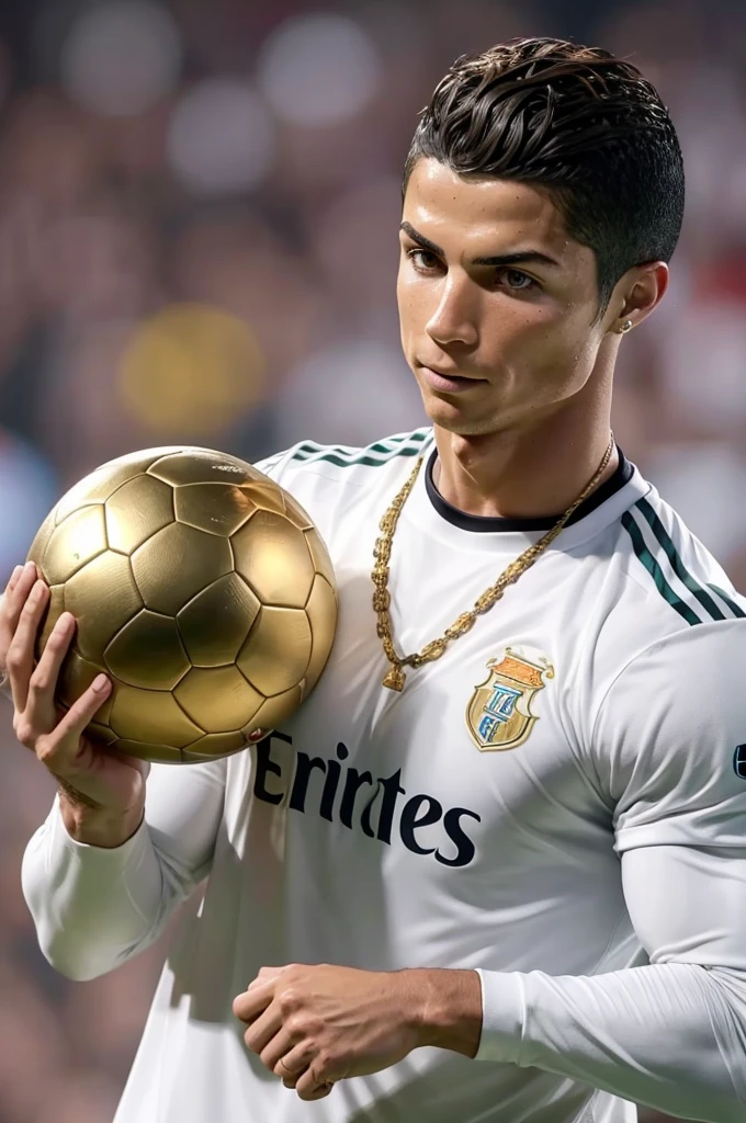 Cristiano ronaldo ganhando 7 bolas de ouro