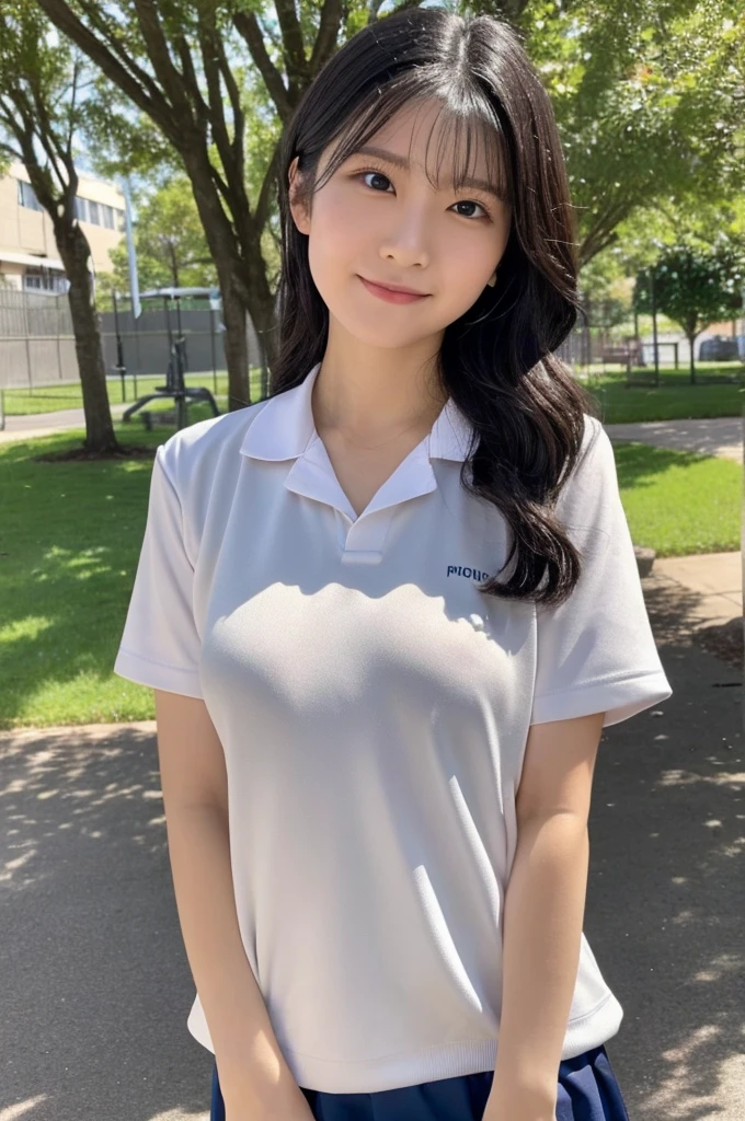 (wearing ,gym uniform:1.3),from below,(show off nipple :1.3),Top quality, 1 beautiful Japanese woman, teen,high school student,(18 years old),medium hair, (Black hair:1.2), Ultra-realistic capture, Highly detailed, High resolution 16k close-up of human skin. Skin texture must be natural, With such detail that pores can be finely identified. Skin should look healthy, In a uniform tone. Use natural light and color,