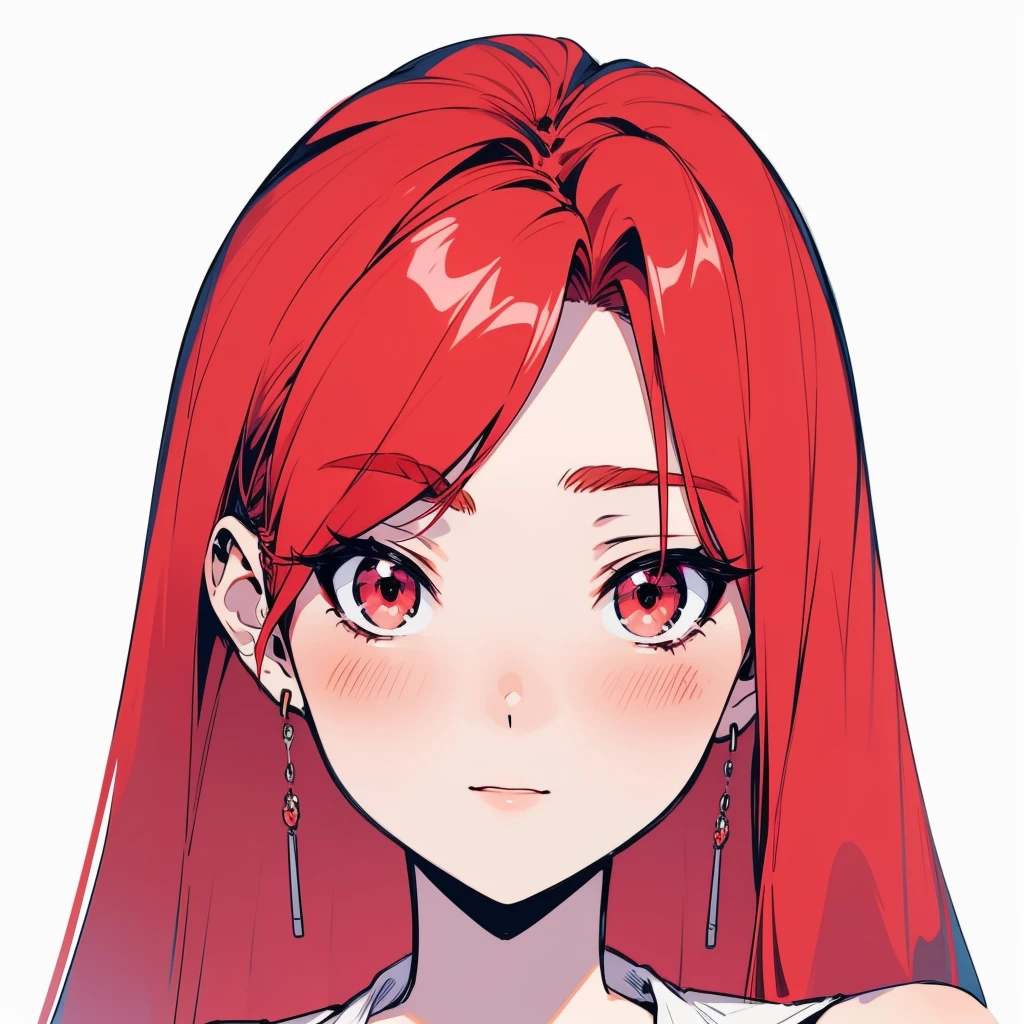 anime, refsheet, girl, anime styled, character is design, 2d, girl, ,red hair, , , anime red eyes