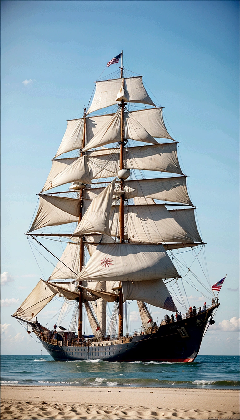 Colomb and his crew set sail from the port of Palos