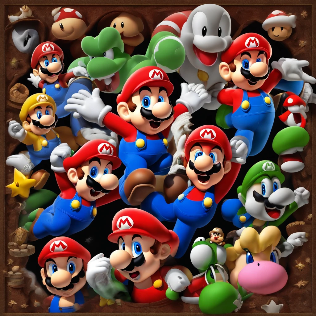 Cute super mario bros poster