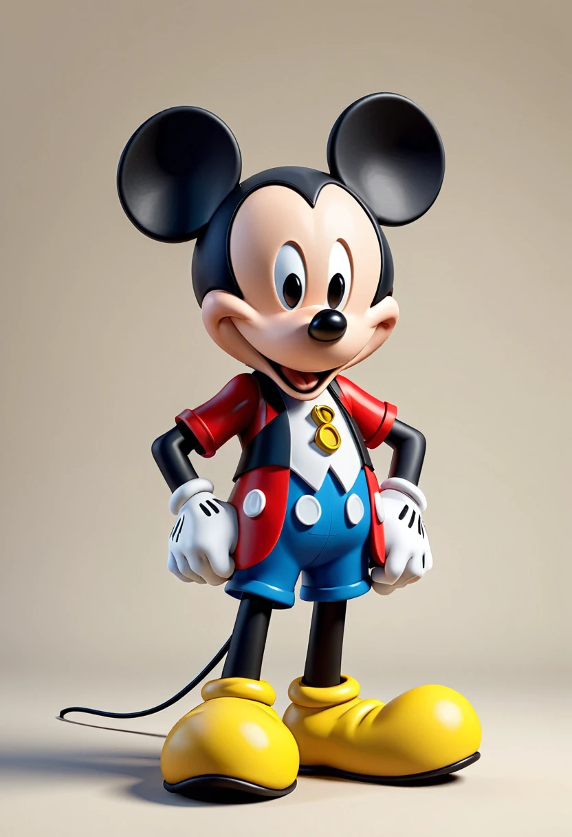 um Mickey Mouse em estilo 3D