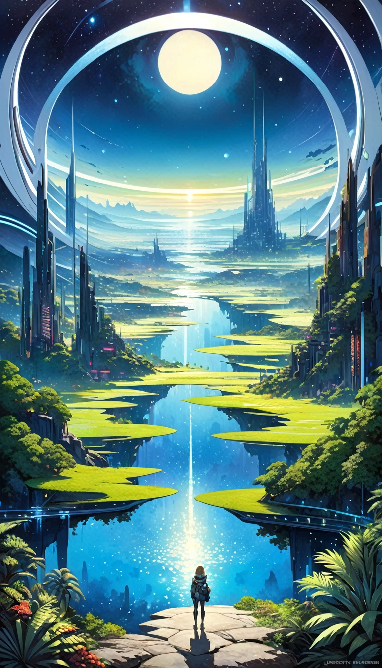 great futuristic landscape:1.5, night (inspired by art by Katsuhiro Otomo). oil painting)
