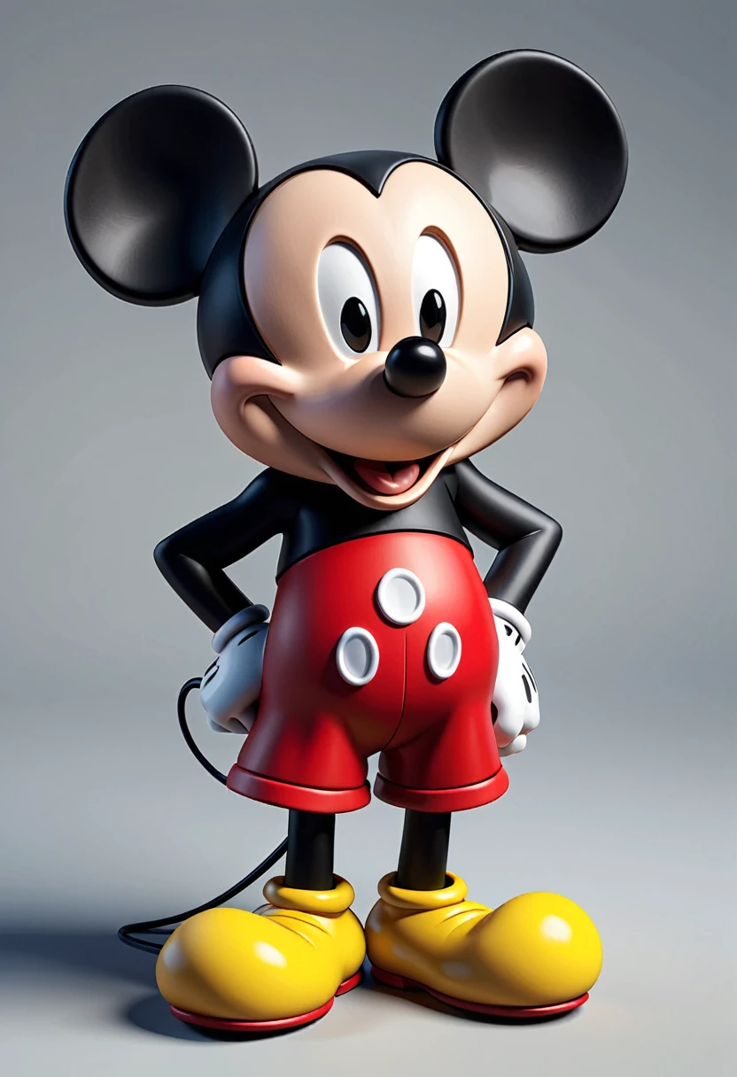 um Mickey Mouse em estilo 3D