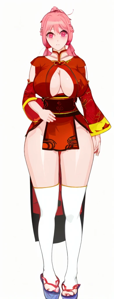 粉色头发和蓝色上衣的Anime Girl摆姿势拍照, [ 4k digital art ]!!, OPPEIN, biomechanical OPPEIN, 诱人的Anime Girl, Anime Girl, OPPEIN proportions, Pink twintail hair and cyan eyes, ecchiAnime style, Anime style，modern style，clothing，Bikini，Exposed，Huge Breasts，beautiful girl，超级Sonison，Sonison，Plump girl，Huge Breasts的女孩，Chinese ancient style，欧美Anime style，Chinese ancient costume，Girls of the Three Kingdoms，Pink Eyes，Pink eyelashes
