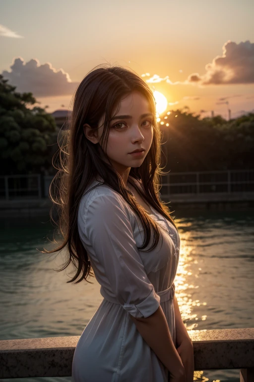 garota chorando, sunset, raio de sol, chuva, amber
