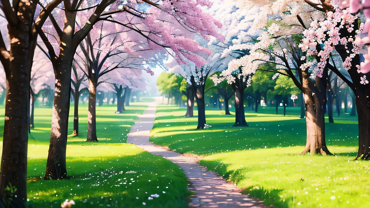 primavera (season), flor, bosque, fondo, alta calidad, bellamente, colores, extremadamente detallado, primavera time