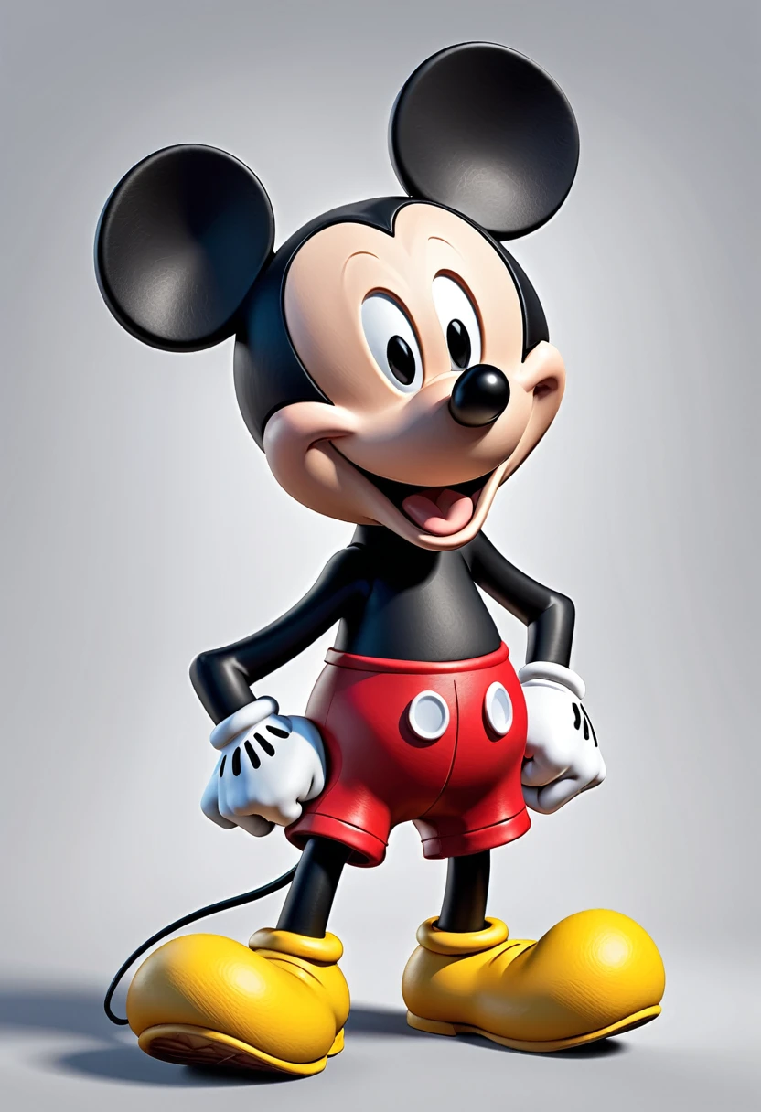 um Mickey Mouse em estilo 3D alto realista bem stiloso