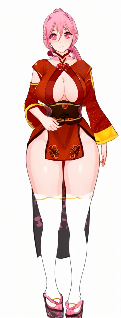 诱人的Anime Girl, Anime Girl, OPPEIN proportions, Pink ponytail hair,Anime style,Exposed,Huge Breasts,beautiful girl,超级Sonison,Sonison,Plump girl,Huge Breasts的女孩,中国antiquity,Chinese ancient costume,Girls of the Three Kingdoms,Pink Eyes,Pink eyelashes,Three Kingdoms,Dynasty Warriors,antiquity,Cute girl