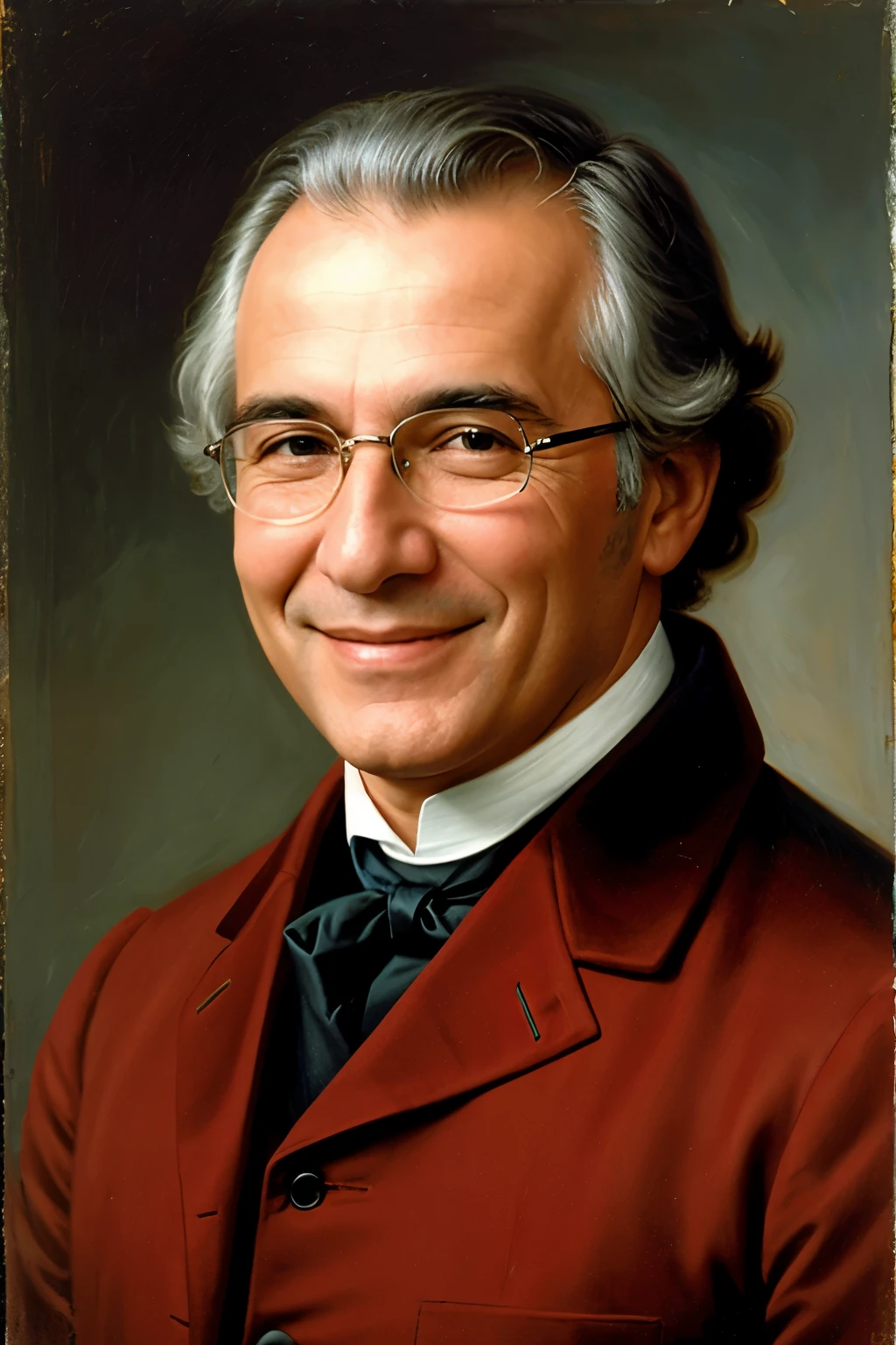 CREATE A REALISTIC IMAGE OF Manuel José Joaquín del Corazón de Jesús Belgrano SMILING
