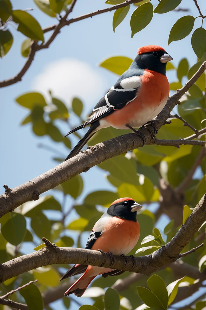 Create a logo with an image of a bullfinch and the name of the company of Criadouro Nascente