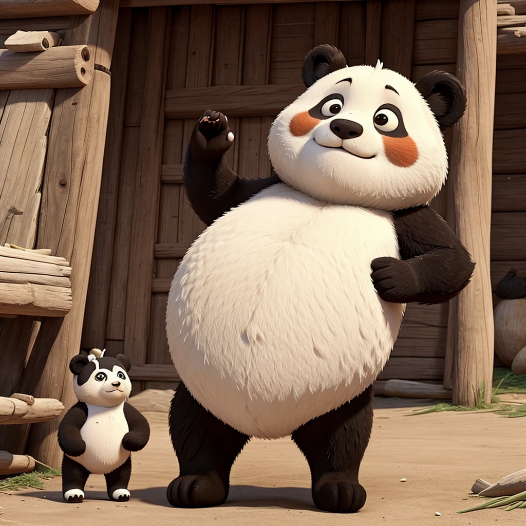 Un oso panda embarazada 