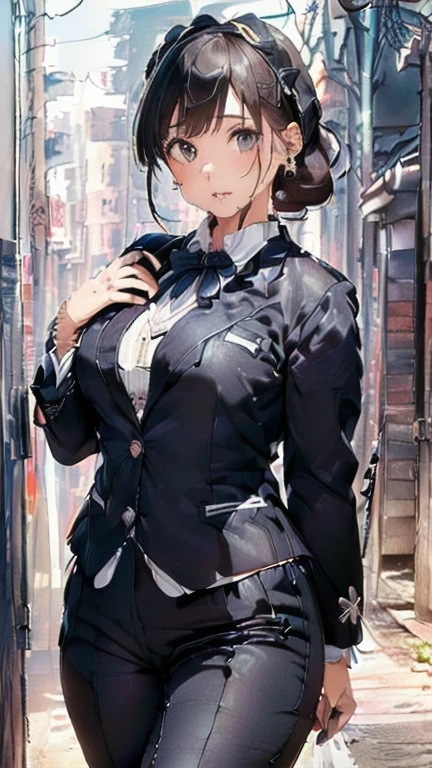 (must be follow these prompts:2),(in her clothing:2.5),masterpiece,best quality,extremely detailed,(photorealistic adorable girl:2.5),(japanese girl:1.8),(she is fresh rookie:2.2),(usual face:1.9),(adorable face:1.9),(in tokyo:1.7),(a little plump face:1.5),(a little tiny height:1.4),(a little fat legs:1.6),(a little short legs:1.4),(a little plump hip:1.5),(natural face:2.1),(she looks like japanese idol:2),(do not cut out clothes:1.5),(normal body structures:1.9),(displayed one woman on single picture:2),(voluptuous plump body:1.6),(she looks like a lolita:2.1),(old semen adhered her intervaginal side wall under her trousers:1.8),(her crotch is unwashed for one month:1.9),(formal business jacket:2),(sensual ropes tangled over business suit:1.8),(squirming for leaking love juice but her business trousers on legs:1.6),(pretty rookie with tough suit:2),(detailed drawing pussy juice through trousers:1.6),(salacious male stuff thoroughly violated her but her business trousers on legs:1.5),(a little plump or glamorous legs under suit:1.7),(jizzy anal under business pants:1.6),(vented seminal plasma on her lady's business suit:1.5),(lady's business jacket and black trousers must be on:2.1),(There is a stain near the crotch of the pants:2.2),(darkish semen smoothly percolated in her business jacket:1.6),(frousy moisture at her business trousers:1.6),(semen smoothly percolated in her business jacket:1.4),(her mons pubis is smoothly buldged for accumulated love juice behind her trousers:1.7),(in her clothing:2.5),(in her formal jacket clothing:2.1),(thoroughly raped every inch of her body:1.5),(business trousers are guarded her buldging pubic mound:1.8),(Solo image of one scene only:2.7),(Women's business suits:2.2),(He was violated while wearing a black suit.:1.3),(It makes your legs look thick and plump:2.5),(A worn-out women's business suit:1.6),(A black jacket that was soaked from dried semen:1.5),(The black business suit is worn out:1.4),(I left it for a long time after ejaculating on my black jacket.:1.4),(Calm expression:3),(The dried stain on his black jacket is crisp.:1.5),(Innocent Newcomer:1.9),(Fabric hardened with semen:1.5),(A dirty, semen-soaked black suit:1.4),(I work with a calm mind:1.9),(Her very thick calves:2.3),(Petite:2.2),(Thick legs:2.6),(Thick thighs:2.6),(Plump and lustrous:2)