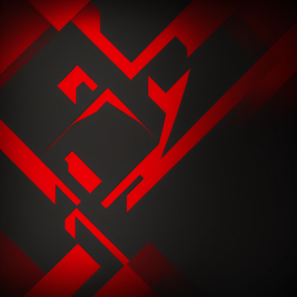 Moba style gaming logo, black and red as main colors