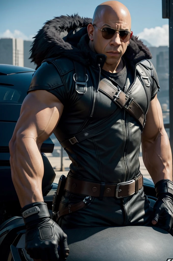 vin diesel as shadow the hedgehog, photorealistic, panavision, 8k