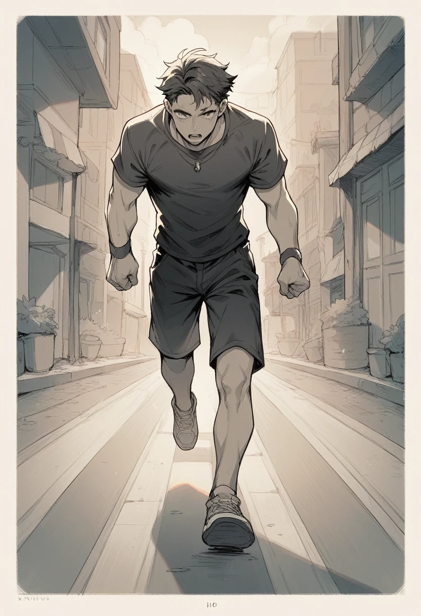 a boy running