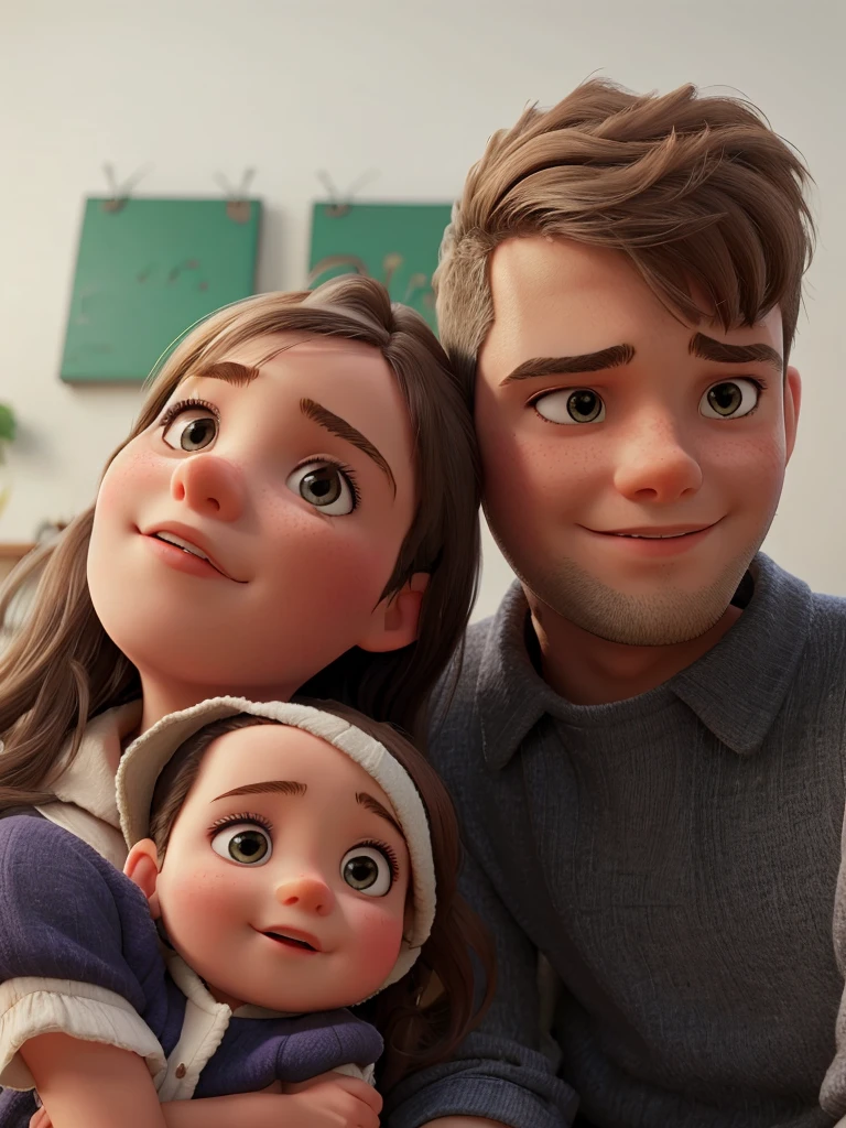 Girl and boy with baby