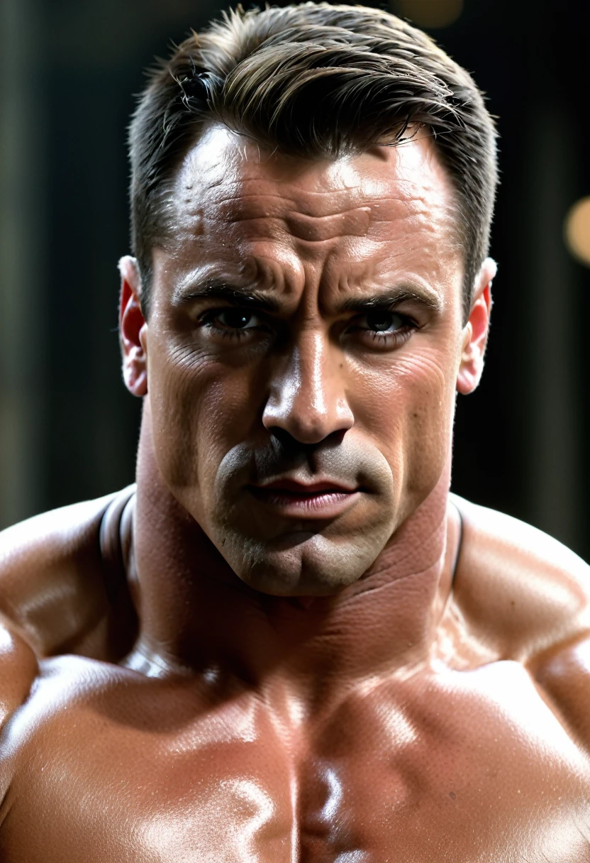 is bodybuilder cinematic image presevar o rosto original