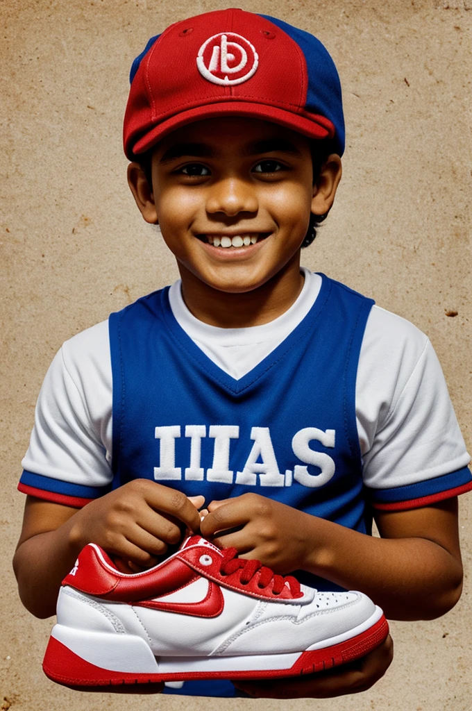 a boy dressed in blue with blue underwear holding a white Nike logo, tommy 1 6 years, low quality video, José Miguel Roman France, Matthew 9 5, Asher Duran, ronaldo luis nazario de lima, André Rios, really uncomplicated, very low quality image, vitor maristane, 1 , Phenomenon Ronaldo Nazário