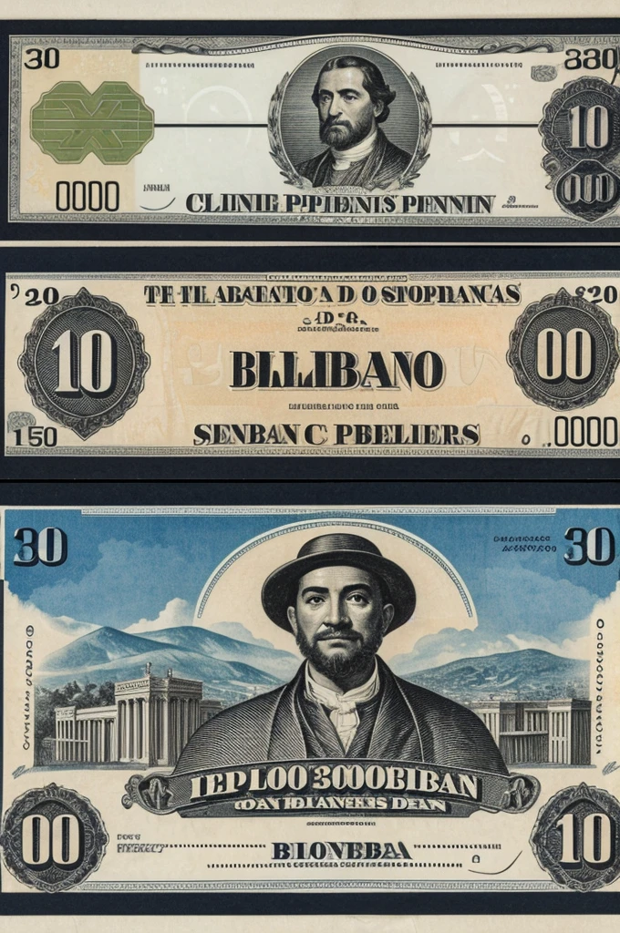 Billete de 3000 pesos colombianos 