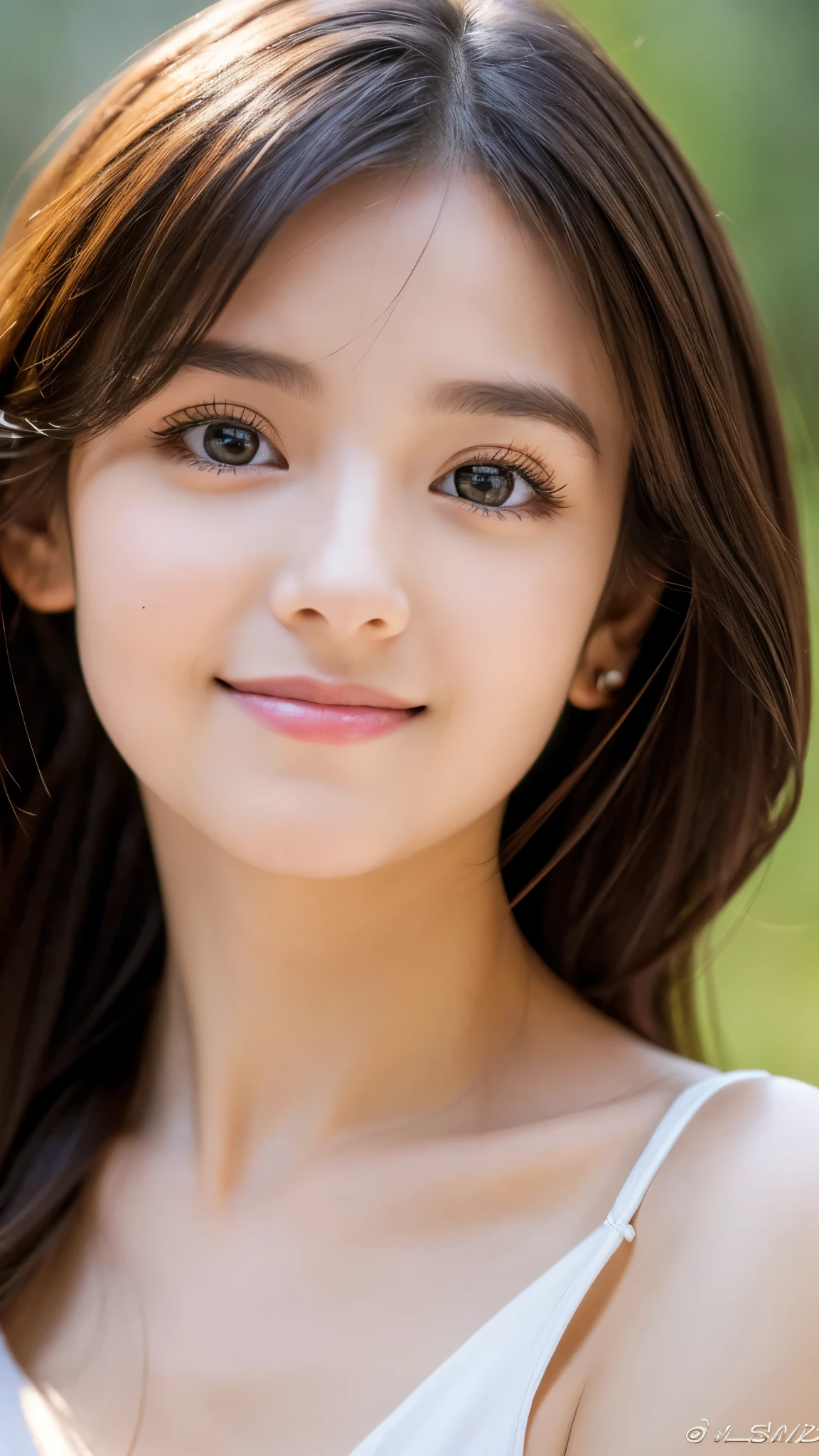 highest shape, Super detailed, finely, High resolution, 8k wallpaper, beautiful and detailed eyes, winter dress, medium hair, small breasts, natural color lip, smile,、20 year old girl, in the hot spring, midnight, beautiful and detailed face, big cleaves, random sexy pose, hot mood, perfect and beautiful face, Big eyes, RAW photo, beautiful and detailed eyes, small face, beautiful duplex, slim face and style, blur the background