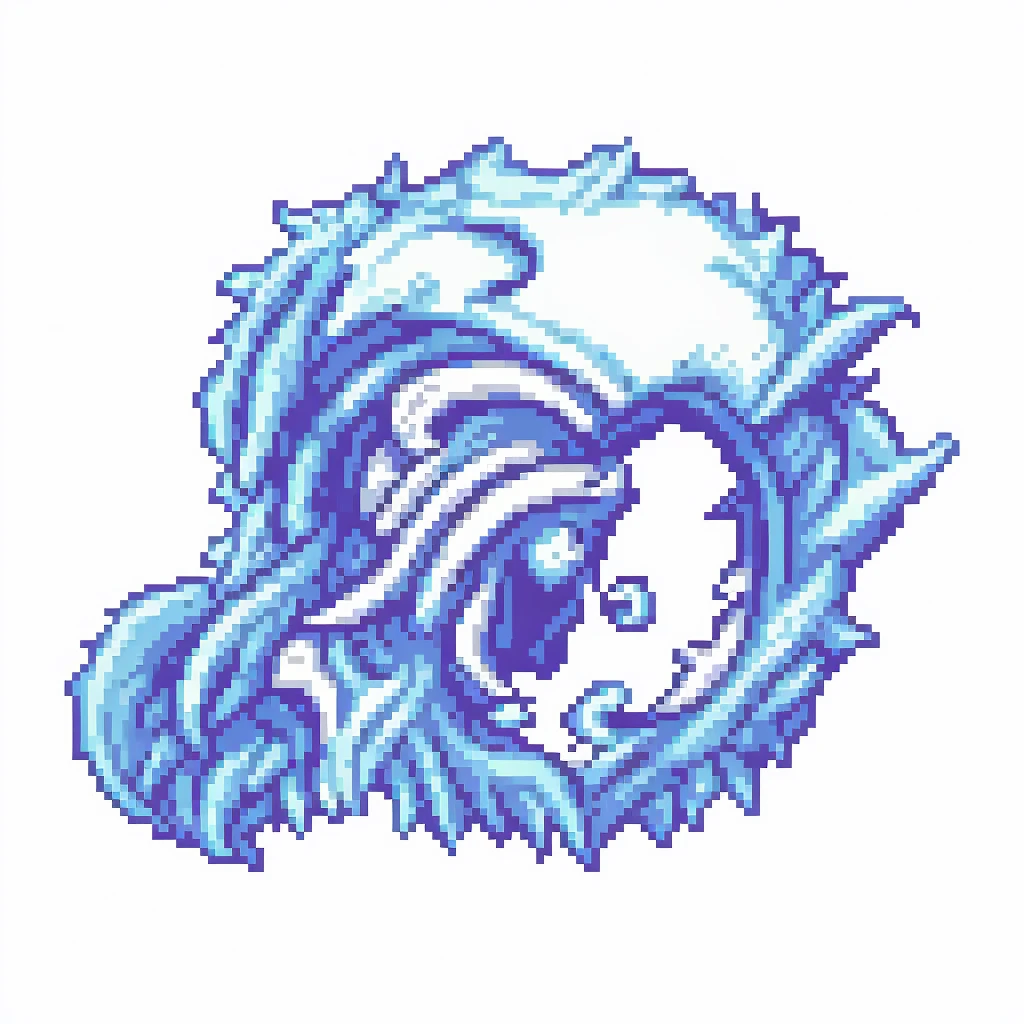 masterpiece , best quality , pixel art , 1 monster, fantasy clothes , full body , white background


